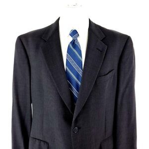 Hart Schaffner Marx‎ Wool 2 Button Sport Coat 42R Gray Check